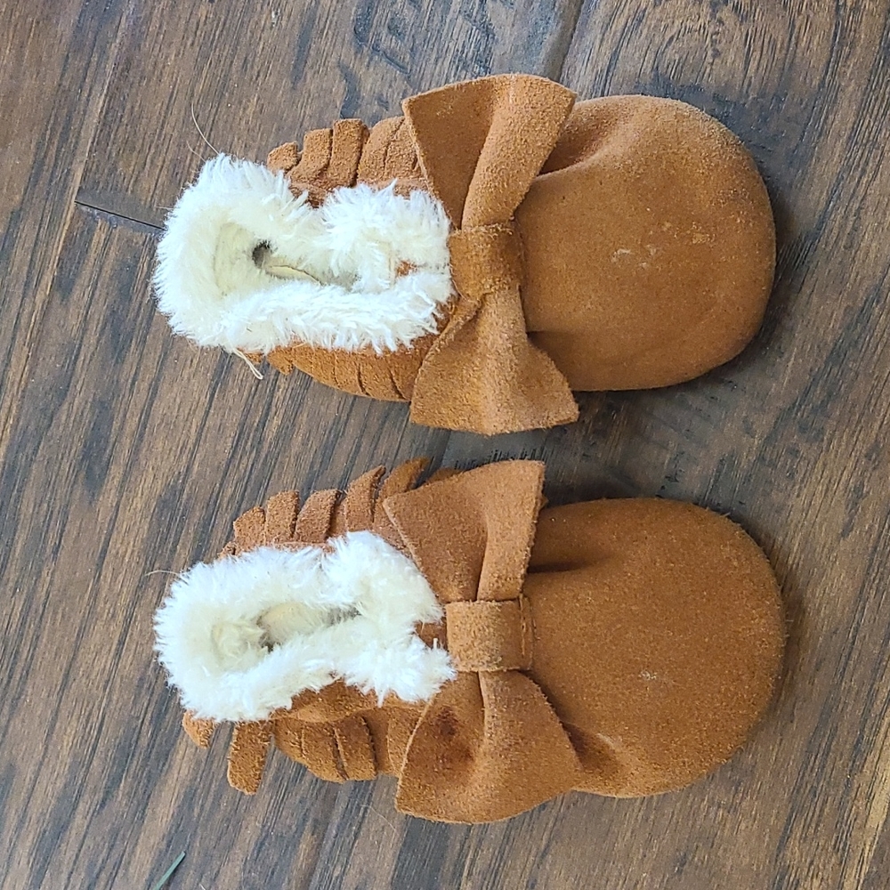 Baby Brown Swede Moccasin 12-18 months